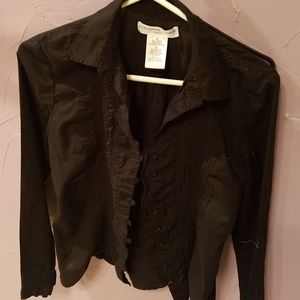 Long sleeve button-up blouse